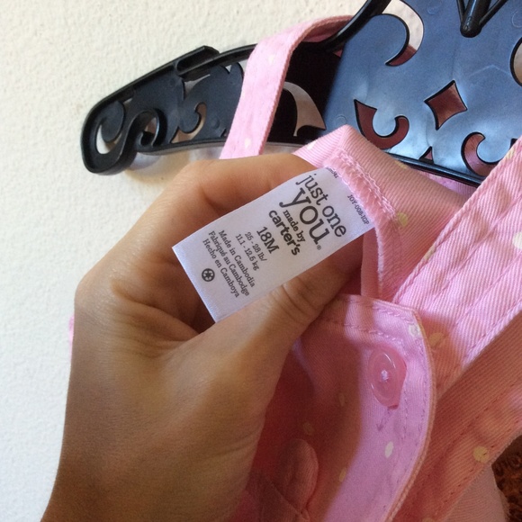 THRED UP Teddy Bear Pocket Snap Girl's Overalls - Picture 4 of 5